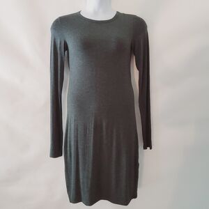 American Tall Viscose Blend Long Sleeve Dress Size Large Tall Charcoal Gray NEW